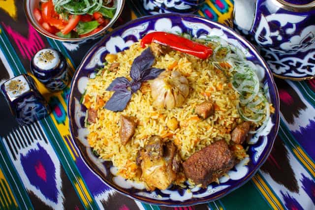 Traditional Tajik meal